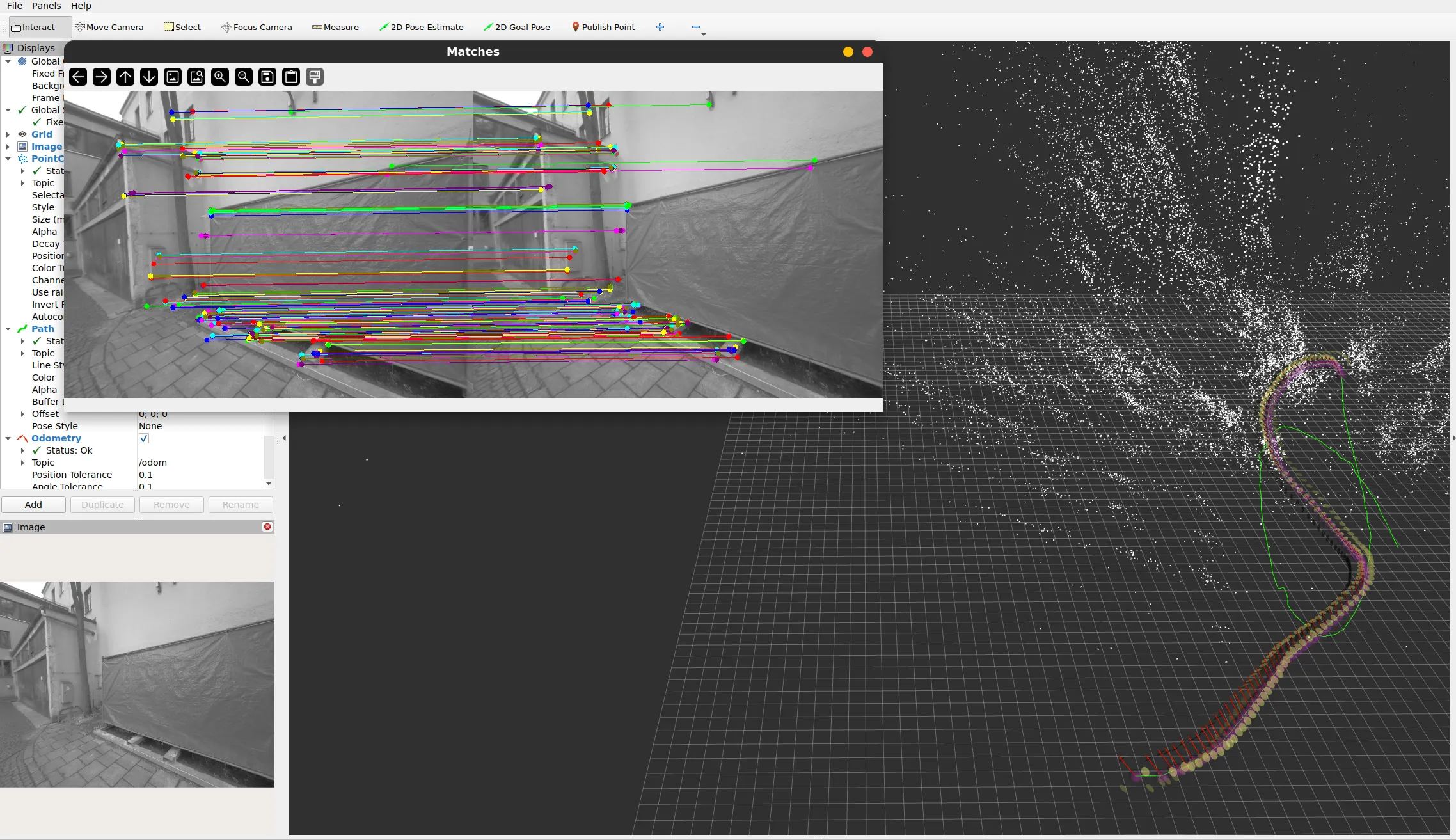 Trajectory and map point visualization in RViz2